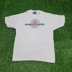 Vintage 1985 Marthas-Vineyard Compass Shirt Womens S/M 18x24 USA